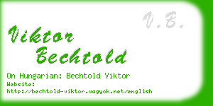 viktor bechtold business card